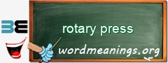 WordMeaning blackboard for rotary press